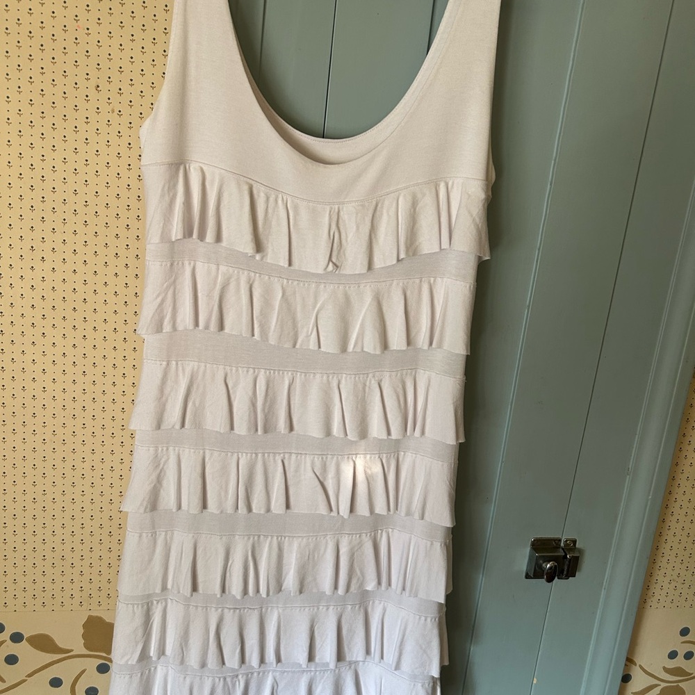 Chic White Layered Cha Cha Dress